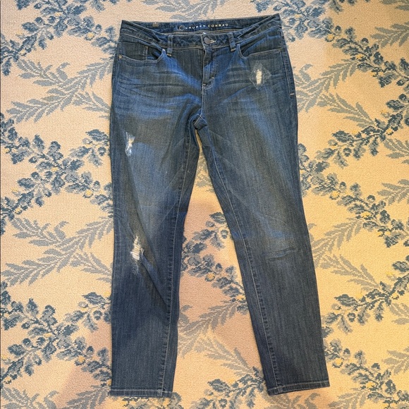 LC Lauren Conrad Denim - LC Lauren Conrad Medium Blue Distressed Skinny Jeans